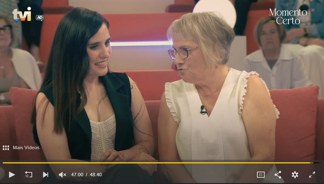 Diana Baptista no programa Momento Certo da TVI